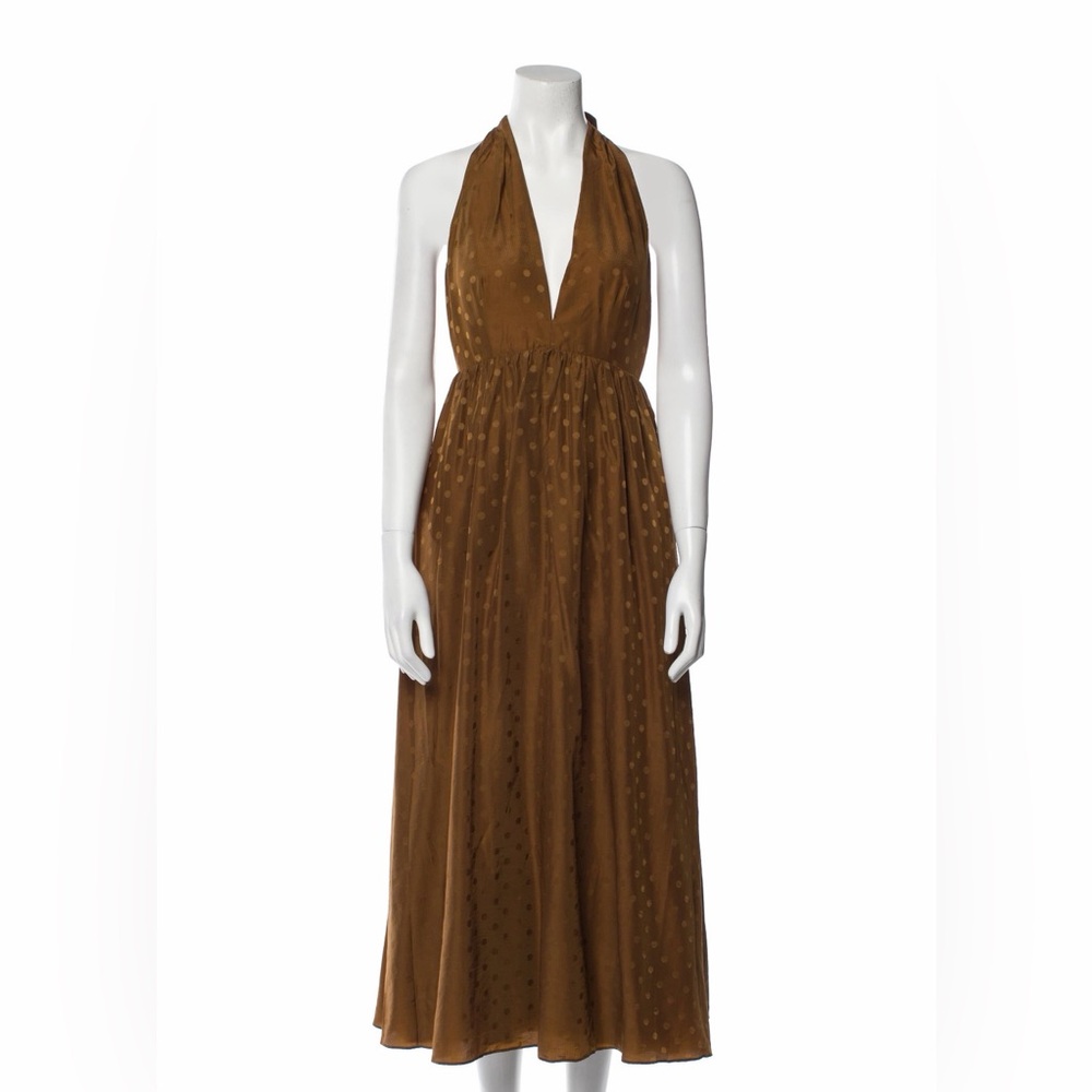 Reformation Jovanna brown polka dot dress - Picture 2 of 6